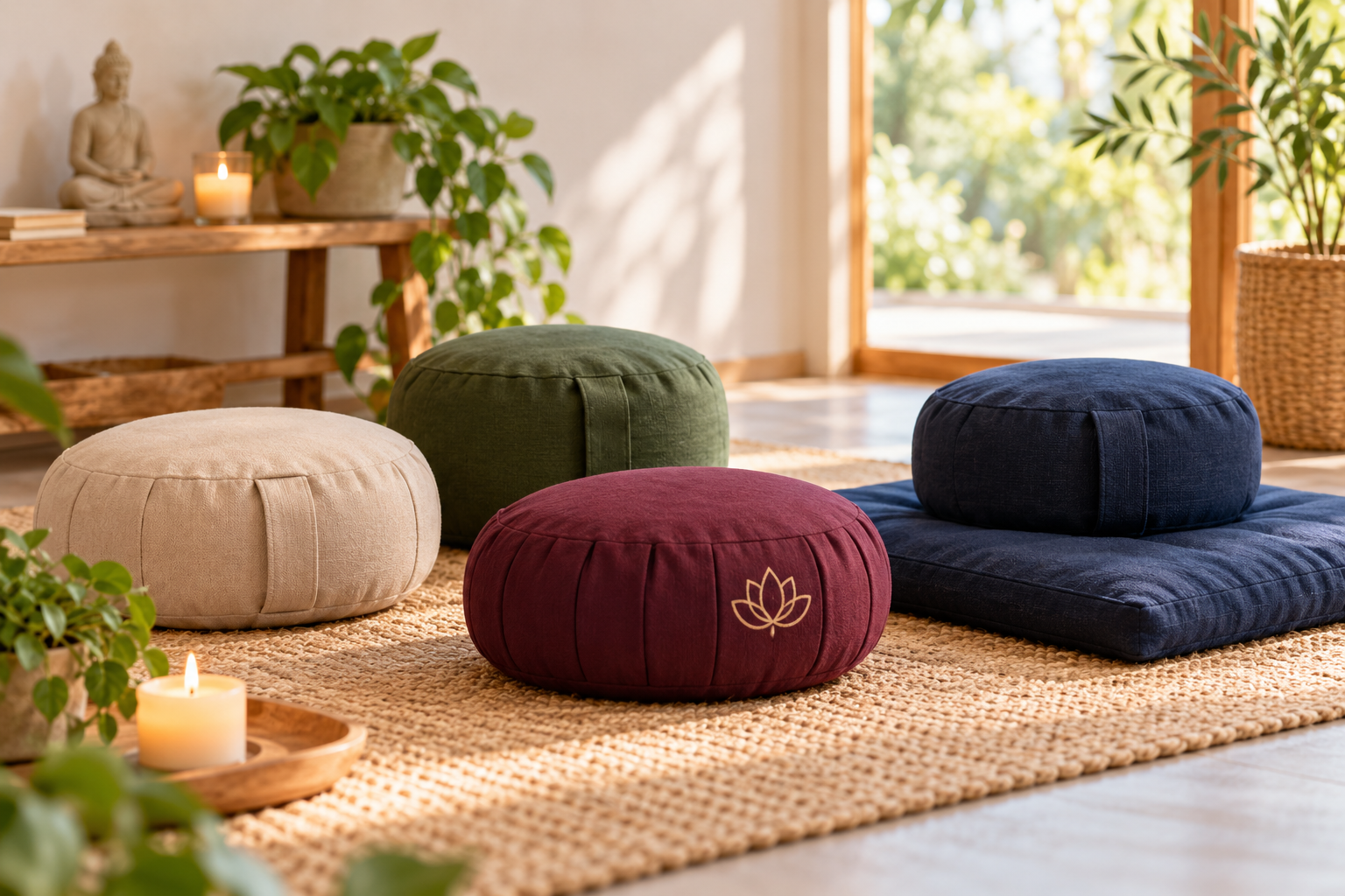 Quel coussin de méditation choisir ? Guide zafu et zabuton