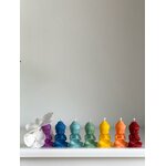 RS Lot de 7 bougies Chakra Bouddha - 100 % cire dabeille - Figurines chakras faites à la main aux couleurs de larc-en-cie 4