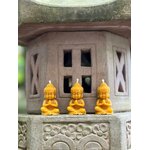 RS Lot de 7 bougies Bouddha - 100 % cire dabeille - Figurines de Bouddha faites à la main en cire naturelle - Pour méditat 3