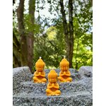 RS Lot de 7 bougies Bouddha - 100 % cire dabeille - Figurines de Bouddha faites à la main en cire naturelle - Pour méditat 4