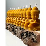 RS Lot de 7 bougies Bouddha - 100 % cire dabeille - Figurines de Bouddha faites à la main en cire naturelle - Pour méditat 5