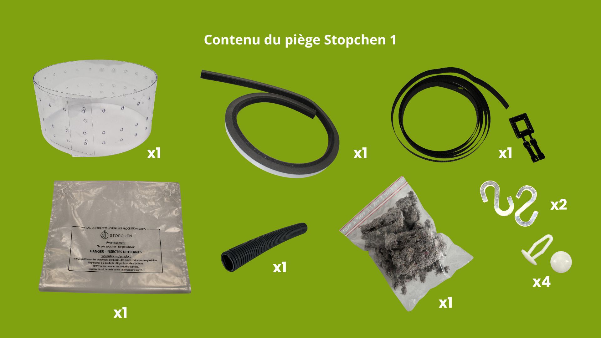 Contenu du piège à chenilles processionnaire n°1
