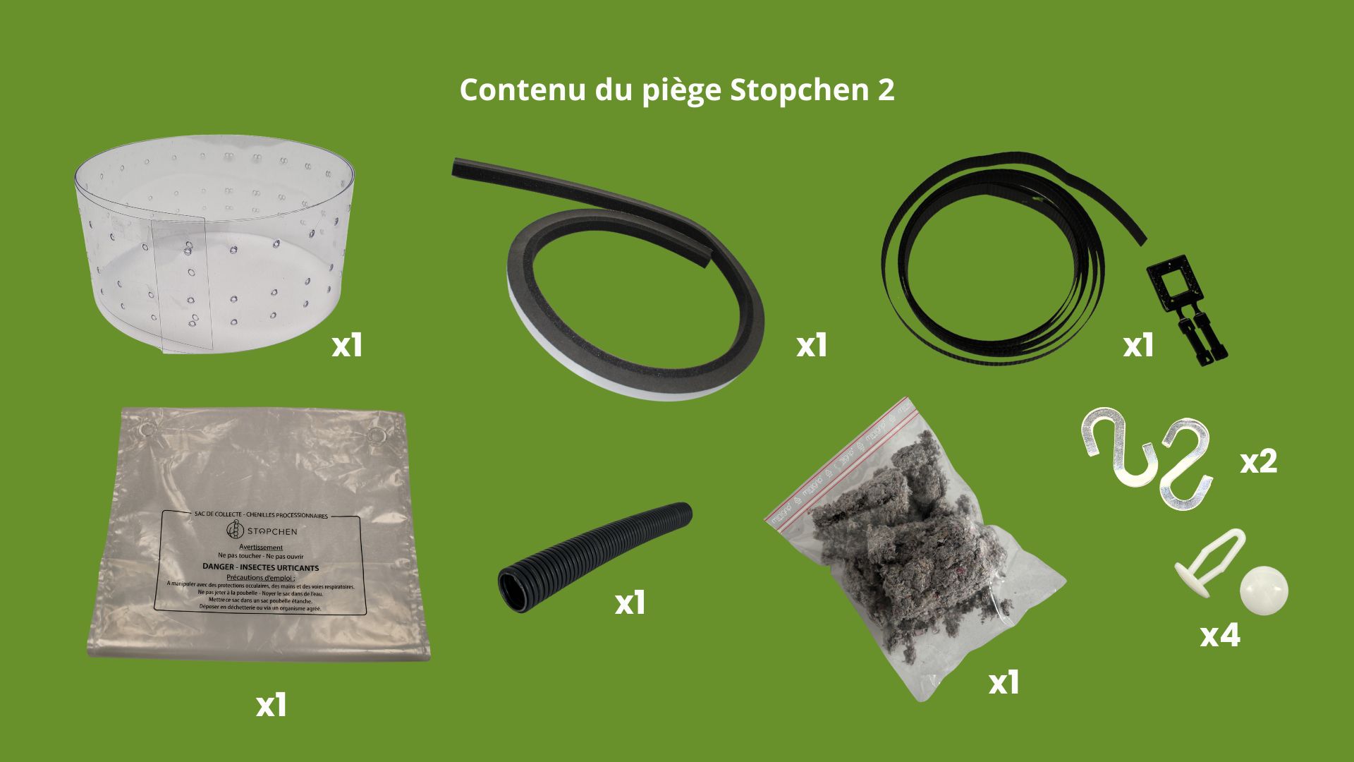 Contenu du piège à chenilles n°2
