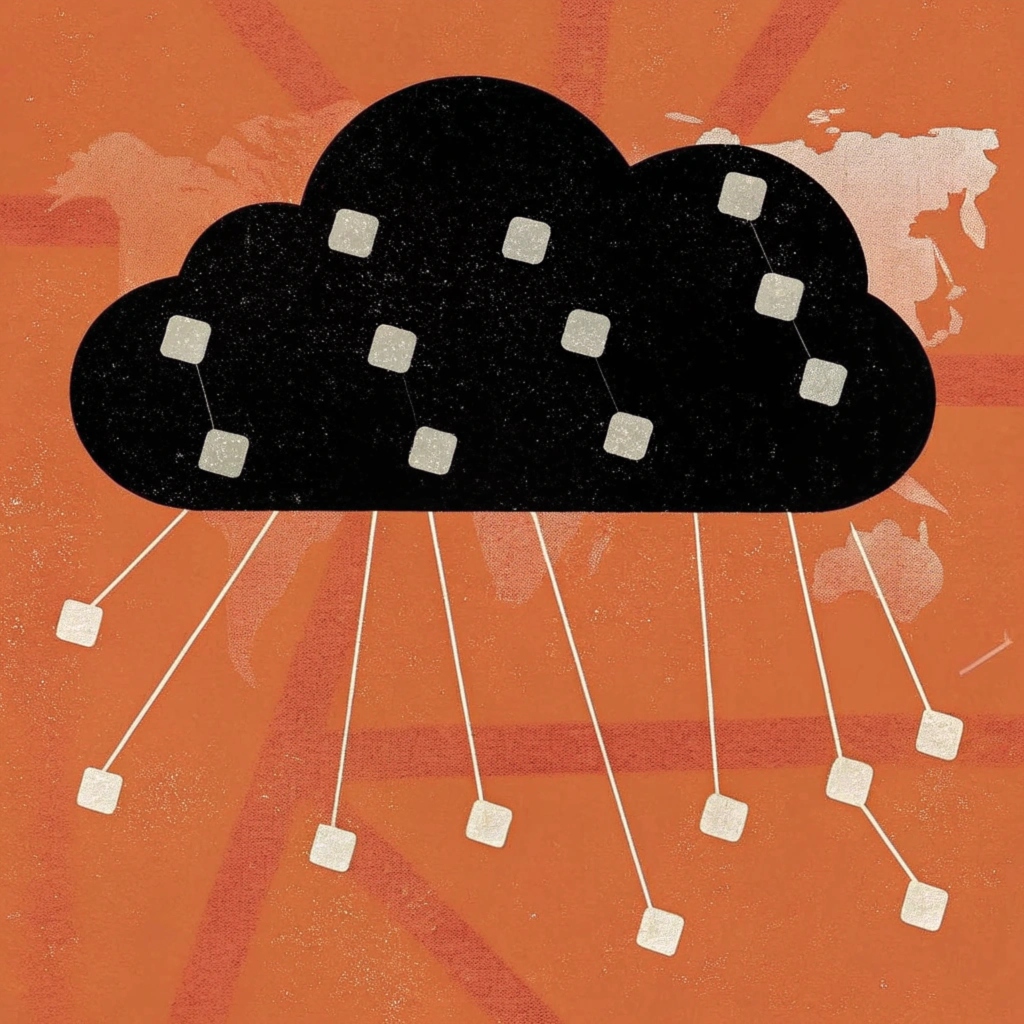 an illustration depicting the journey of data thro