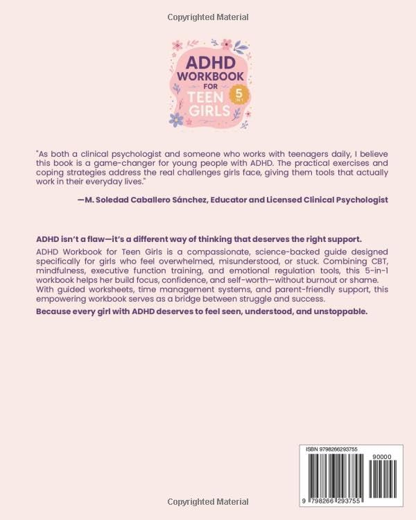 ADHD Workbook for Teen Girls (5 in 1): The Complete Toolbox for Emotional Regulation, Time Management, Social Skills, and S 2
