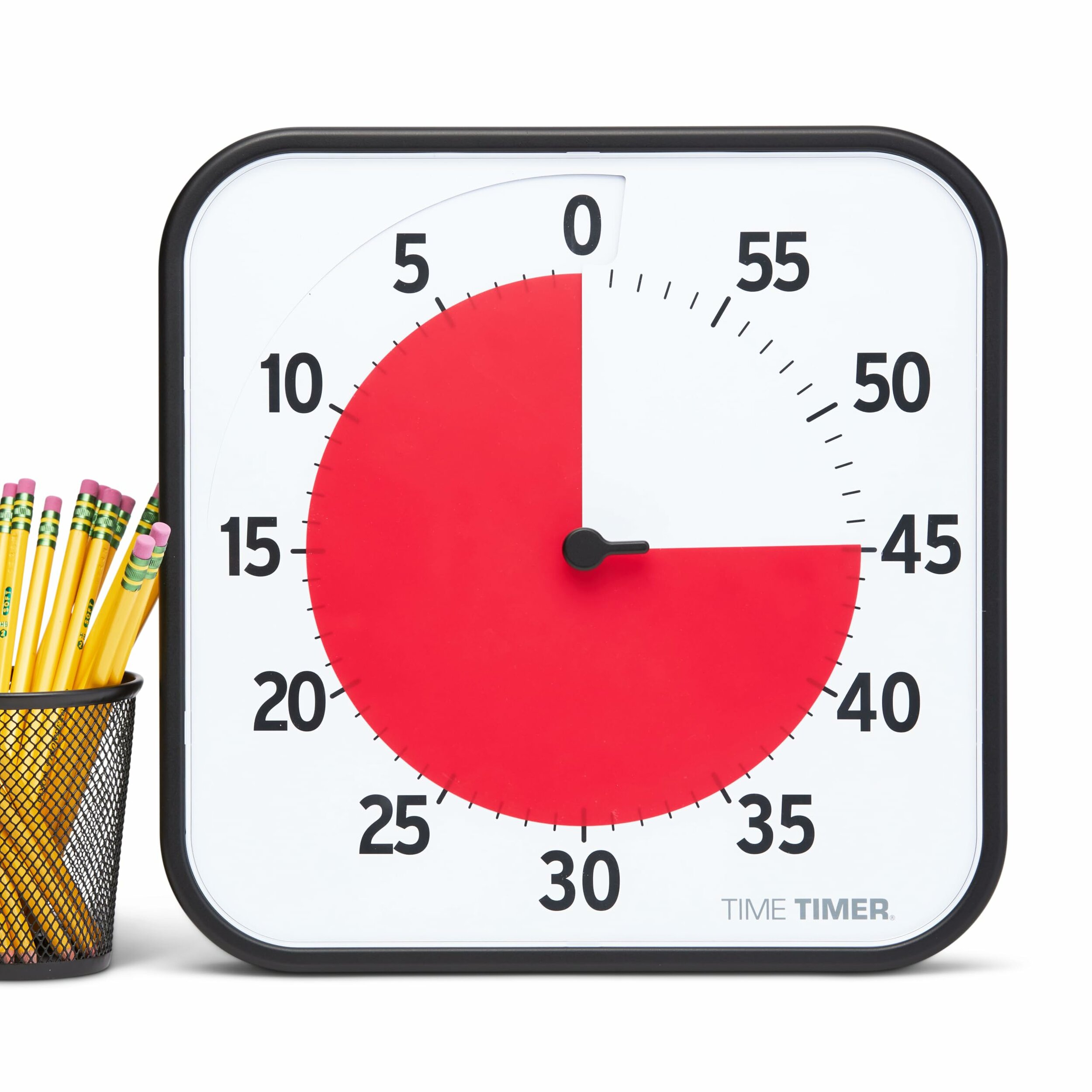TIME TIMER 12 inch Visual Timer 60 Minute Kids Desk Countdown Clock with Dry Erase Activity Card, Also Magnetic for Classroom