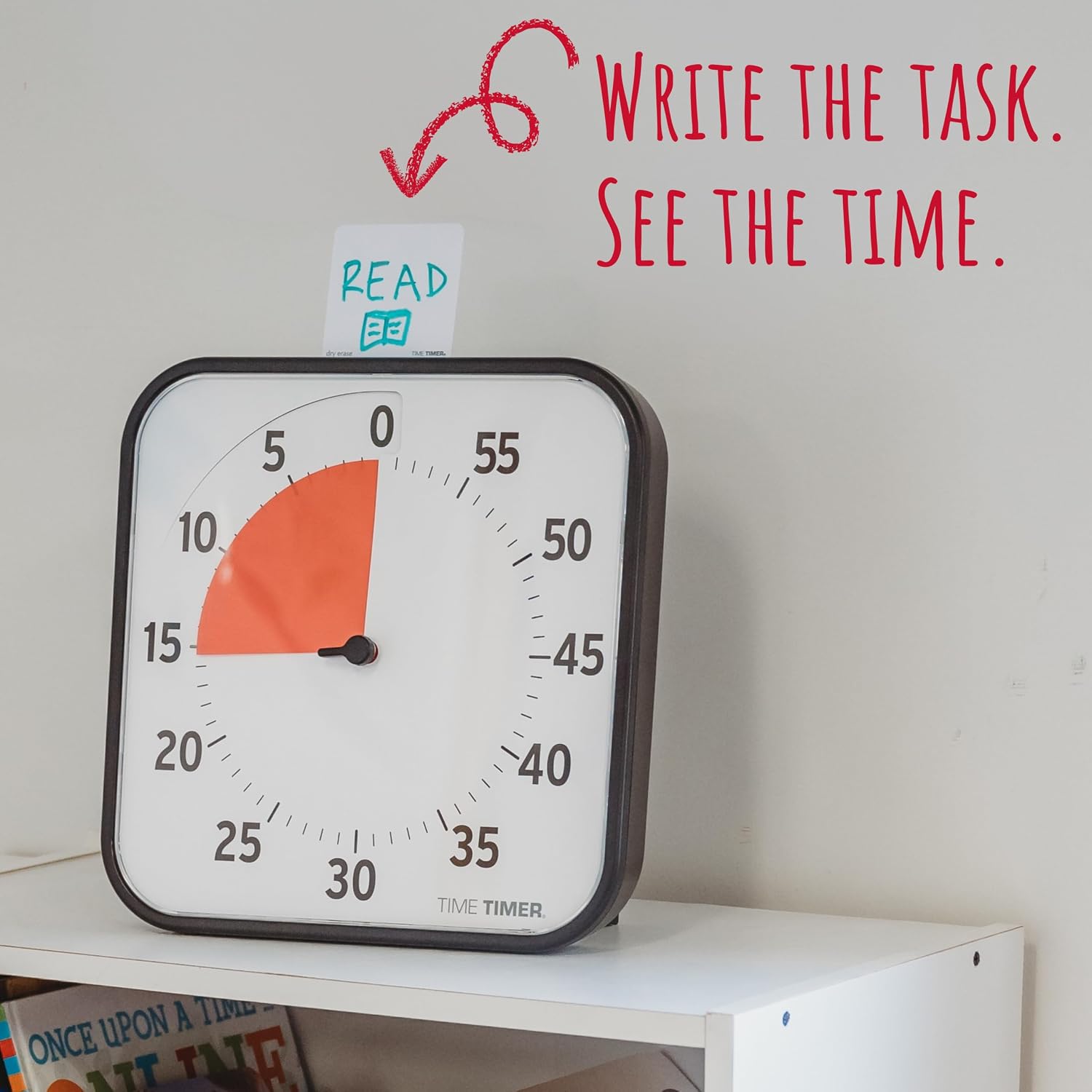 TIME TIMER 12 inch Visual Timer 60 Minute Kids Desk Countdown Clock with Dry Erase Activity Card, Also Magnetic for Classro 6