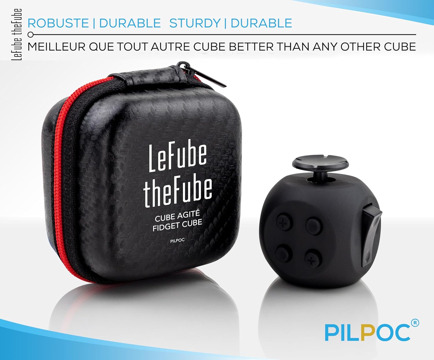 PILPOC theFube Fidget Cube, Stress Relief Infinity Cube for Adults &amp; Kids MidNight 2