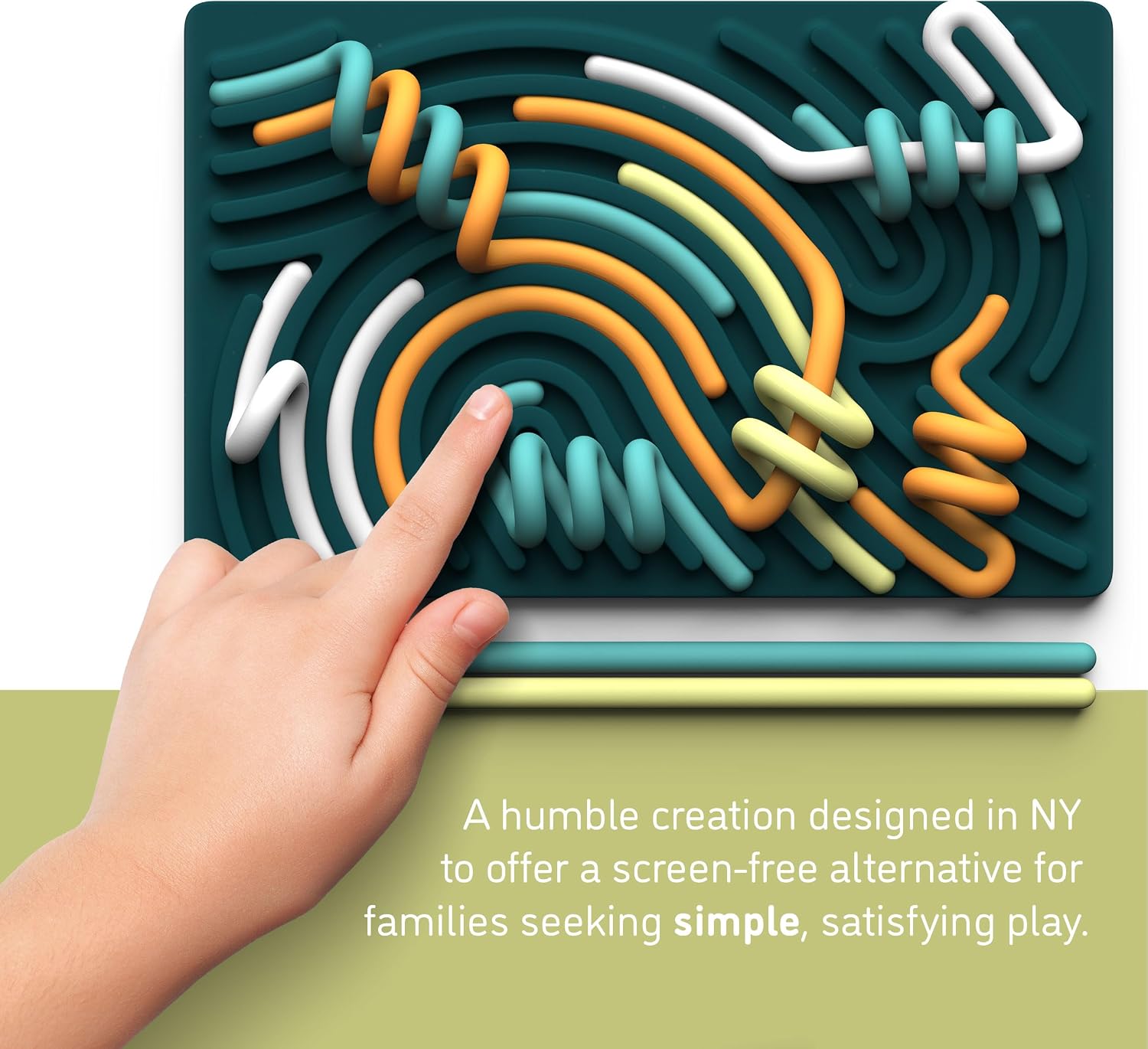 Pushpeel Sensory Activity Board: Silicone Fidget Toy for Calming, Stress, Anxiety, ADHD &amp; Autism | Silent, No Mess | Kids 3 5