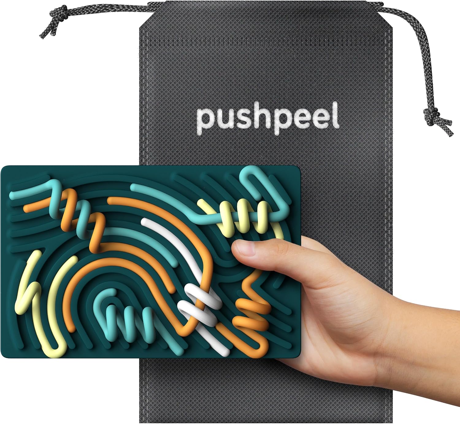 Pushpeel Sensory Activity Board: Silicone Fidget Toy for Calming, Stress, Anxiety, ADHD &amp; Autism | Silent, No Mess | Kids 3 7