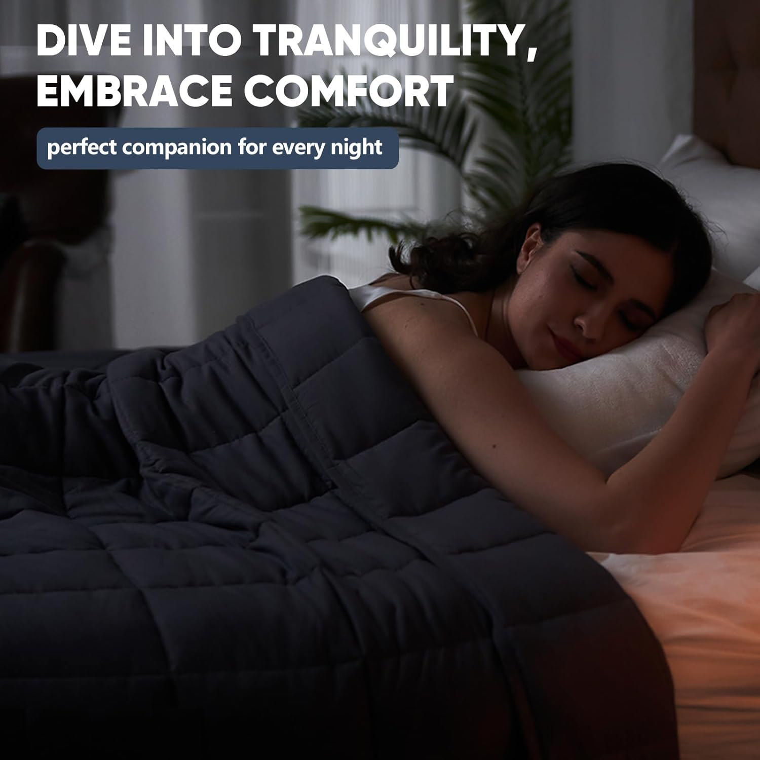 Yescool Weighted Throw Blanket for Adults 20lbs Queen Size, 60 x 80 , Grey Grey 60X80-20 lbs 6