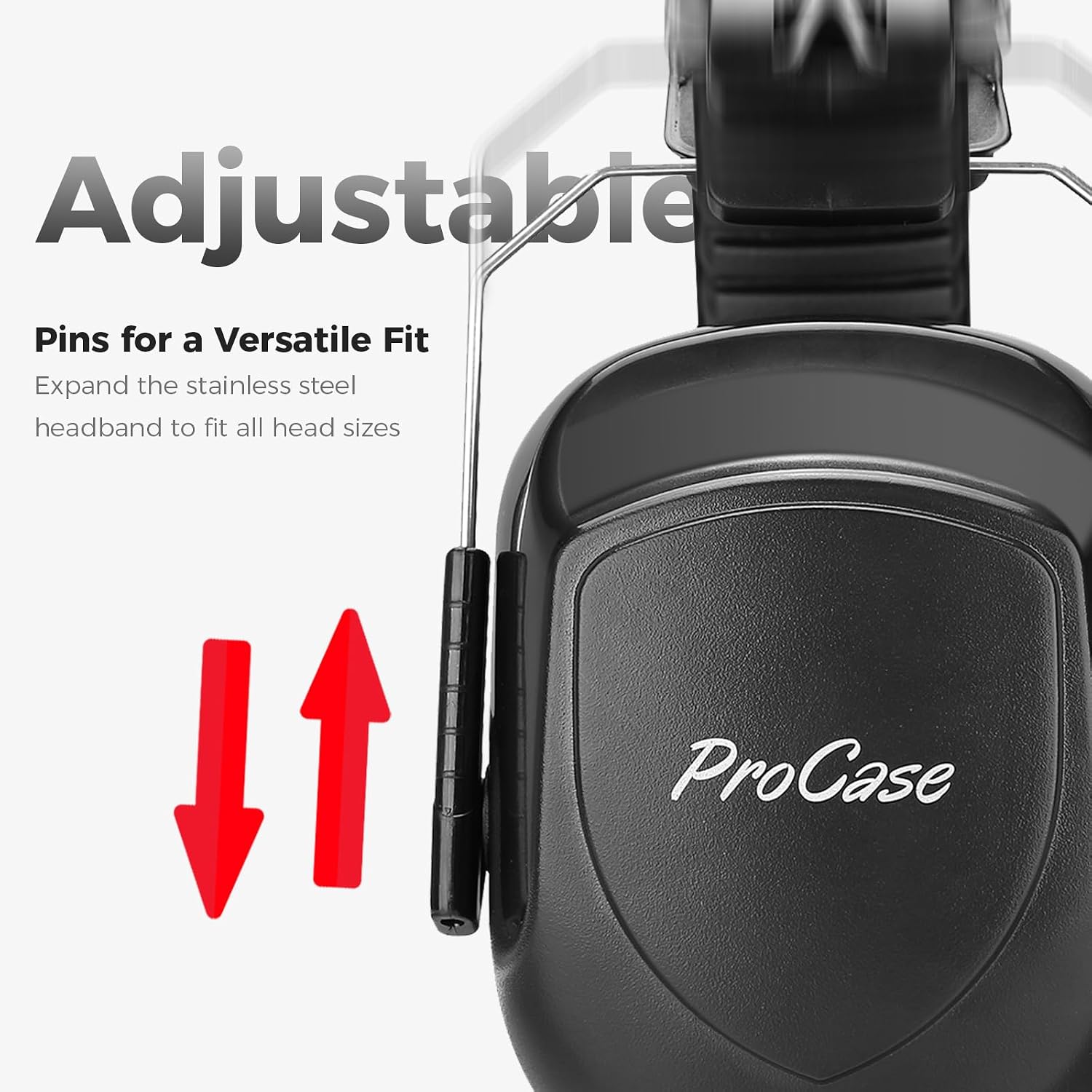 ProCase Hearing Protection Ear Muffs SNR 33dB, Noise Cancelling Headphones 1 - 1 Red 1 3