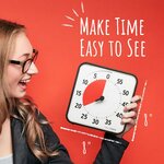TIME TIMER 8 inch Visual Timer - 60 Minute Kids Desk Countdown Clock with Dry Erase Activity Card, Also Magnetic - for Kids 3