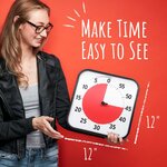 TIME TIMER 12 inch Visual Timer 60 Minute Kids Desk Countdown Clock with Dry Erase Activity Card, Also Magnetic for Classro 3