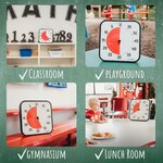 TIME TIMER 12 inch Visual Timer 60 Minute Kids Desk Countdown Clock with Dry Erase Activity Card, Also Magnetic for Classro 7