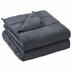 Yescool Weighted Throw Blanket for Adults 20lbs Queen Size, 60 x 80 , Grey Grey 60X80-20 lbs