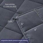 Yescool Weighted Throw Blanket for Adults 20lbs Queen Size, 60 x 80 , Grey Grey 60X80-20 lbs 4