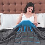 Yescool Weighted Throw Blanket for Adults 20lbs Queen Size, 60 x 80 , Grey Grey 60X80-20 lbs 8