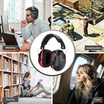 ProCase Hearing Protection Ear Muffs SNR 33dB, Noise Cancelling Headphones 1 - 1 Red 1 8