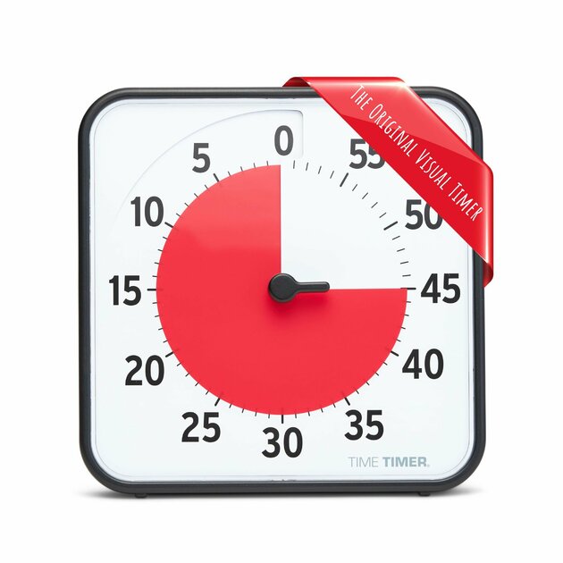 TIME TIMER 8 inch Visual Timer - 60 Minute Kids Desk Countdown Clock with Dry Erase Activity Card, Also Magnetic - for Kids C