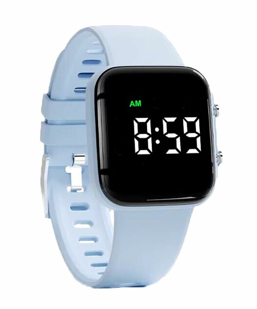Vibrating Alarm Watch, Potty Training Wristband Rechargeable Pill Reminder Watch with Timer and 15 Daily Alarms (Light Blue)