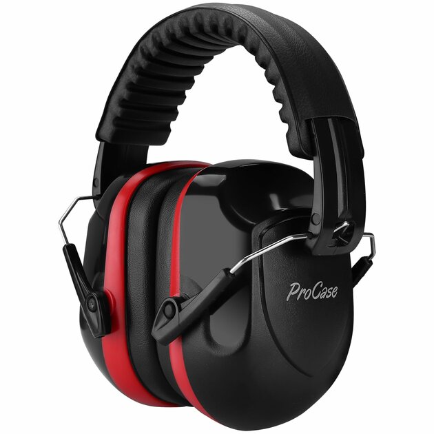 ProCase Hearing Protection Ear Muffs SNR 33dB, Noise Cancelling Headphones 1 - 1 Red 1