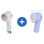 Pommeau de douche et coque violette