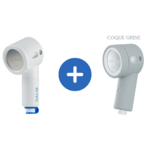 Pommeau de douche et coque grise