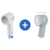 Pommeau de douche et coque grise