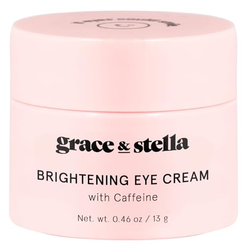 grace & stella Under Eye Cream for Dark Circles - Caffeine Eye Cream Anti Aging - Eye Cream for Wrinkles - Brightening Eye Cream for Puffiness and Bags Under Eyes - Made in USA, Vegan (0.46 oz/13 g)