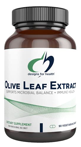 Designs for Health Olive Leaf Extract Capsules - 500mg Leaves Extract Supplement Standardized to 20% Oleuropein - Supports Microbial Balance + Immune Health, Non-GMO + Vegetarian (90 Capsules)