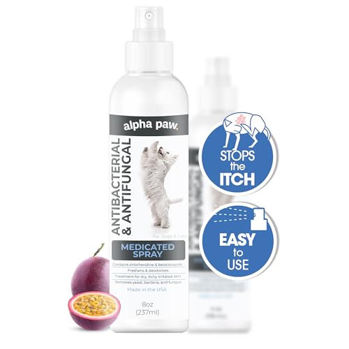 Smiling Paws Pets Advanced Chlorhexidine & Ketoconazole Spray for Cats & Dogs Spray 8oz