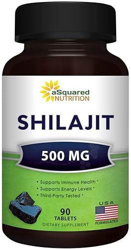 Pure Himalayan Shilajit for Men & Women - 90 Tablets 500mg - Extract Supplement with Natural Fulvic Acid & Trace Minerals - Alternative to Resin, Capsules, Drops & Gummies