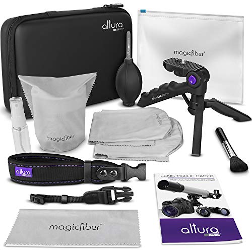 Altura Photo Camera Accessories Bundle - Photography Accessories Kit for Canon Nikon Sony DSLR & Mirrorless Cameras, includes Small Tripod for Camera, Lens Cleaning Kit & Camera Cleaning Kit