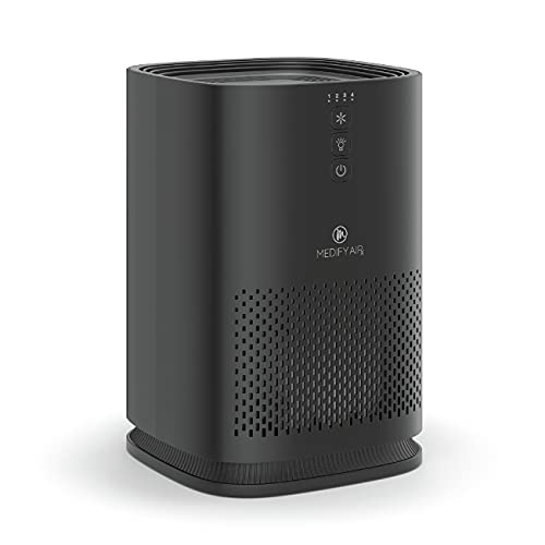 Medify MA-14 Air Purifier with True HEPA H13 Filter | 470 ft² per Hour for Smoke, Odors, Pollen, Pets | 99.9% Removal to 0.1 Microns | Black, 1-Pack