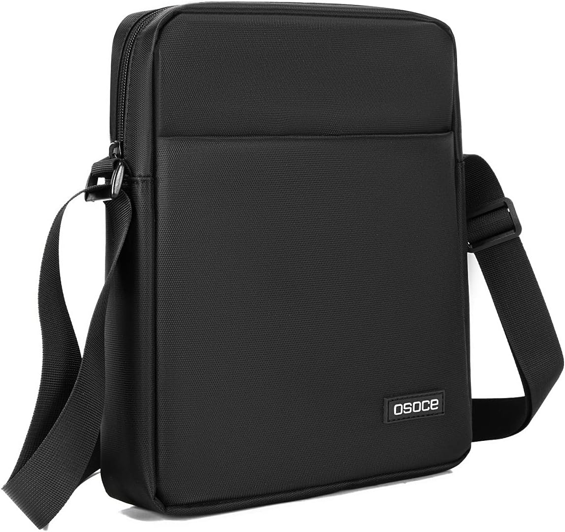 Messenger Bag, Crossbody Bag Shoulder Bag for Men Water Resistant Man Bag Man Purse for Business Office Large 1.0 Black Large