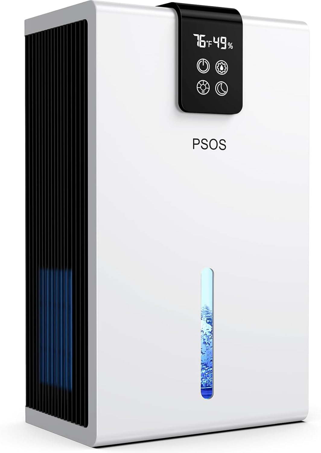 Dehumidifier, Dehumidifier for Home, 120 OZ Water Tank, 1000 sq.ft Dehumidifiers for Bathroom, Bedroom, Basement with Auto Shut Off, Humidity Monitoring, 7 Colors LED Light, White