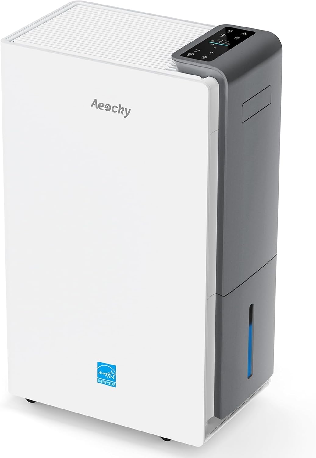 4500 Sq.Ft Most Efficient Energy Star 2024 Dehumidifier,AEOCKY Max 80 Pint/D(Standard 52Pint/D) Smart Compressor Dehumidifier with Drain Hose, Intelligent Humidistat,for Basement,Bedroom,Home,Bathroom White