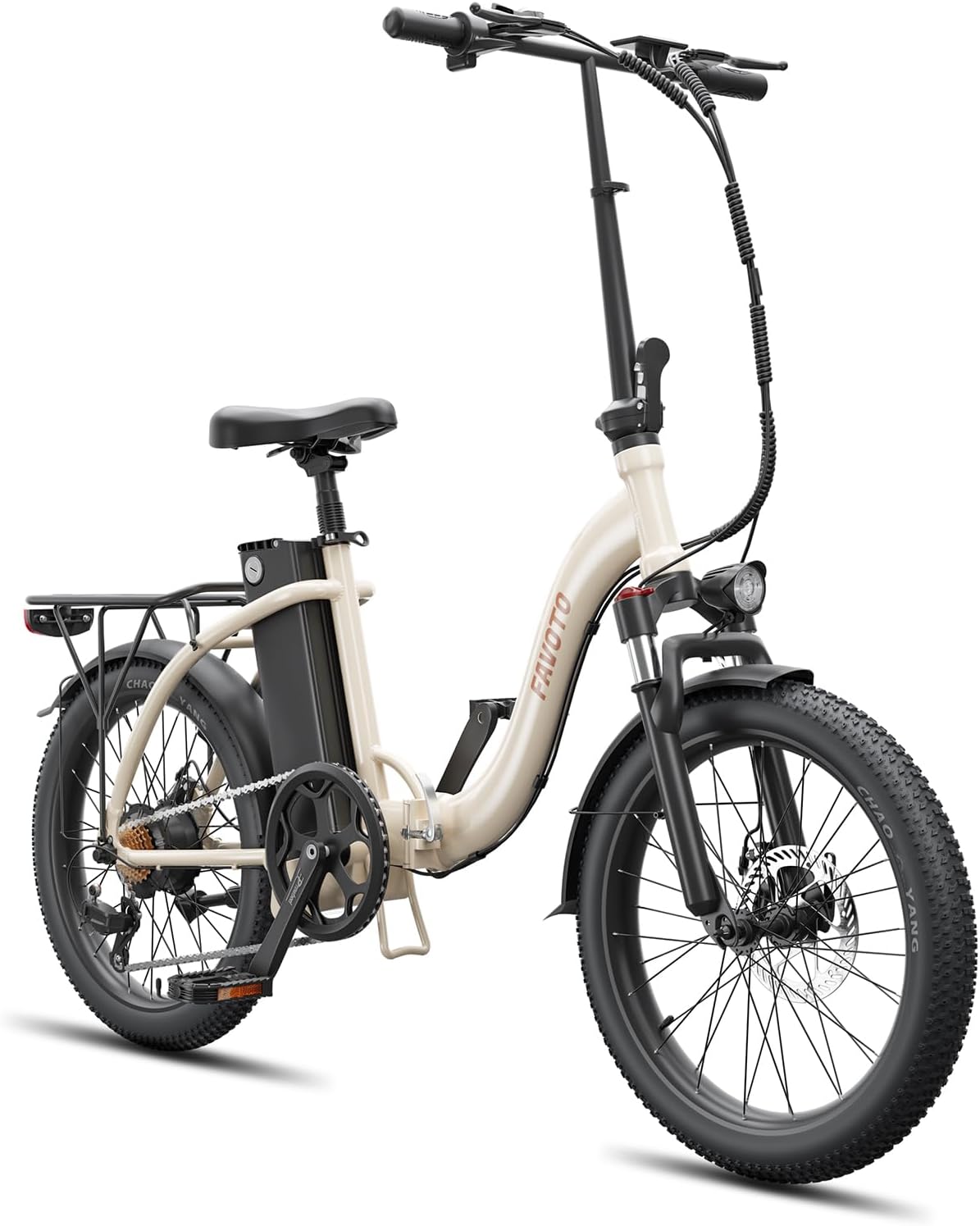 Favoto 750W Folding Electric Bike, 20-26 Wheel Off-Road Ebike for Adults, 36V-48V 15AH-20Ah, 25mph, 60 Miles Range, 7-Speed, Dual Disc Brakes, Mountain Ebike