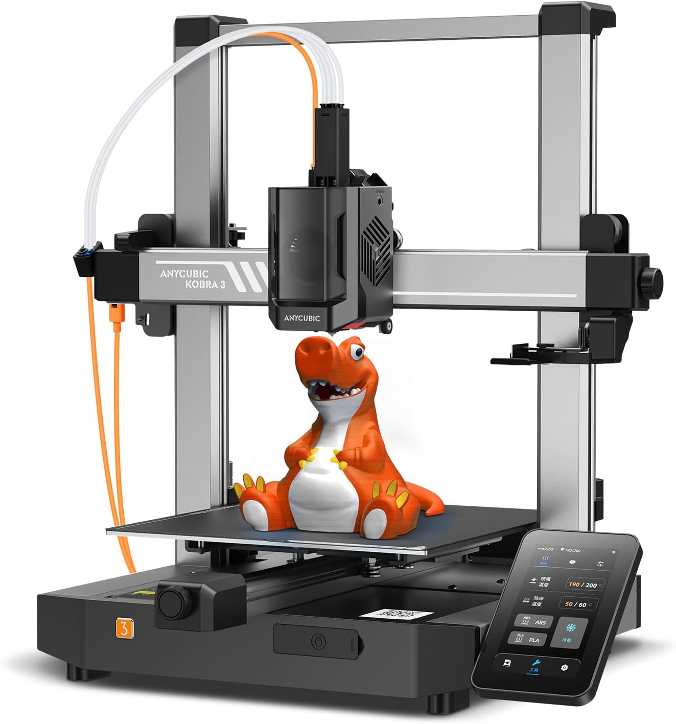 Anycubic Kobra 3 3D Printer Only, Max 600mm/s Print Speed Full-auto Calibration Details Better, Multi-Color 3D Printing Need with Additional Anycubic ACE Pro, Explore Endless Fun 9.8x9.8x10.2