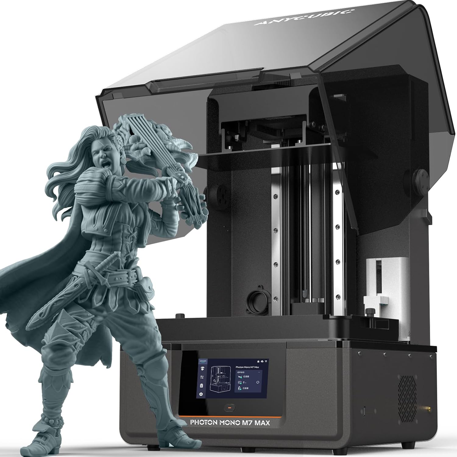 ANYCUBIC Photon Mono M7 MAX Resin 3D Printer, 13.6’’ 7K Large Resin Printer with COB LighTurbo 3.0, Flip-Open Cover Design, Intelligent-Assist Printing, Print Size 11.8\'\' x 11.7\'\' x 6.5\'\'