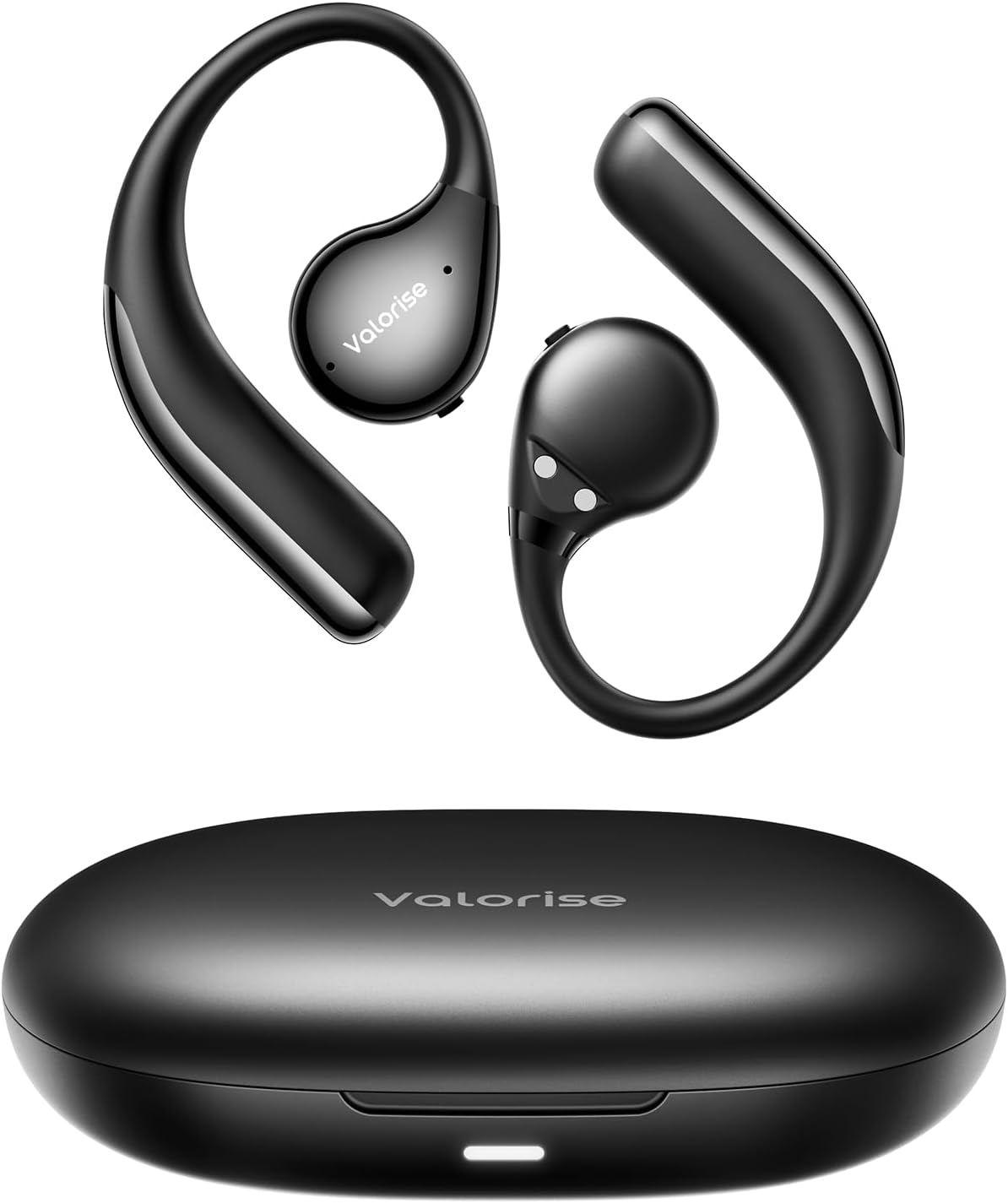T60 True Wireless Bone Conduction Headphones, OWS Open Ear Earbuds with Earhooks, Bluetooth 5.4, Deep Bass, Lightweight & Sturdy, 25Hrs Playtime, IPX6 Waterproof, for Cycling Yoga Gym Workouts