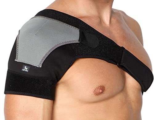 Astorn Adjustable Shoulder Brace for Rotator Cuff and AC Joint Pain Relief - Compression Sleeve for Men and Women with Ice Pack Holder