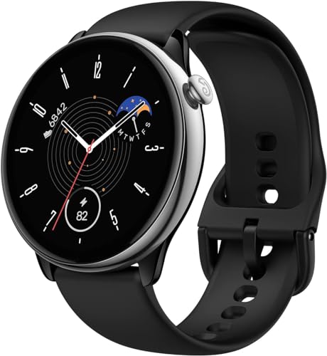 Amazfit GTR Mini Smart Watch 43mm, 14-Day Battery Life, GPS, AI Fitness App Enabled, Heart Rate & Sleep Health Monitoring, 120+ Sports Modes, 5 ATM Water Resistance, Android iPhone Compatible, Black