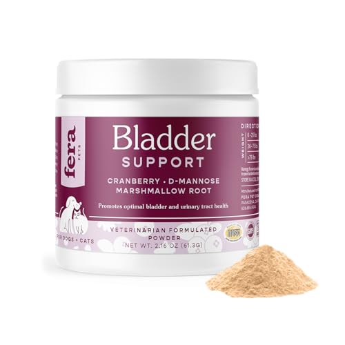 Fera Pet Organics Bladder Cranberry Supplement for Dogs & Cats - Vet Created - Kidney & Urinary - D-Mannose - Cranberry, Stinging Nettle - 60 Scoops​