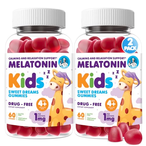DR. MORITZ Melatonin Gummies for Kids and Adults Childrens Gummy with Natural Strawberry Flavor - Chewable 1mg Melatonin Gummies for Teens – Melatonin for Kids (120 Count)