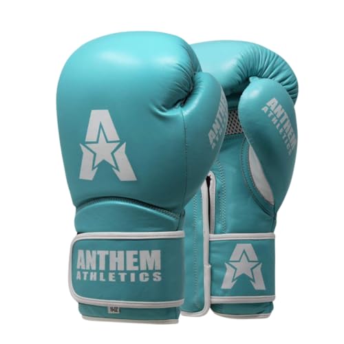 Anthem Athletics Stormbriger Full Grain Leather Boxing Gloves 16 oz Men & Women Muay Thai Gloves Kickboxing Gloves Available As 12 oz 14 oz or 16 oz Boxing Gloves - Iconic Tiffany - 12 oz.