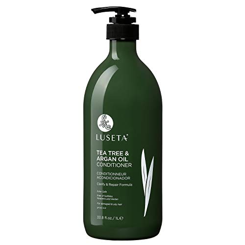 Luseta Tea Tree Oil Conditioner - Natural Anti Dandruff Treatment for Dry and Damaged Hair, Sulfate Free & Safe for Color Treated Hair 33.8oz