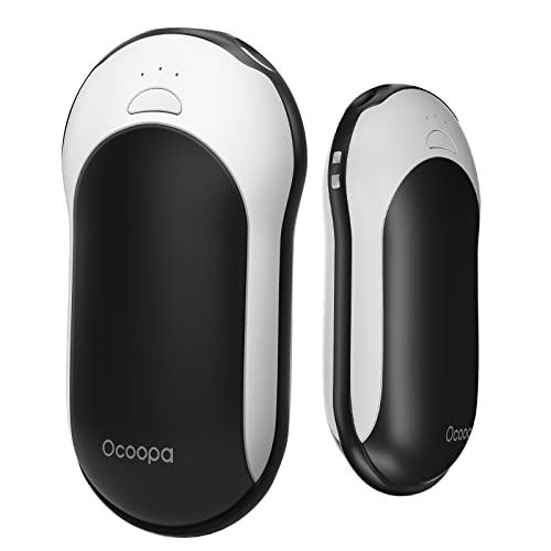 OCOOPA 2Pack Hand Warmers Rechargeable, 15hrs Electric Hands Heater, 10000 mAh HandWarmer Portable Charger, 3 Levels Heating, Perfect for Golf, Hunting, Camping Gifts, H01