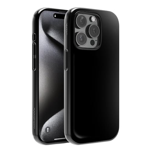 Statik DeltaShock Magnetic Phone Case iPhone 14 Pro Max Case, Military Grade Protective Phone Case with Magnetic Back & Shockproof Foam, Magnet Phone Case iPhone Case, Black Gloss